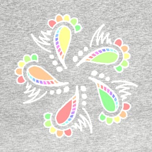 Whimsical Floral Abstract Design T-Shirt